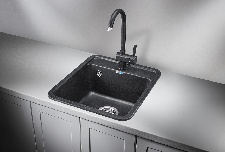 4202, ЧЁРНЫЙ, кухонная мойка, СтандАРТ кварц GRANULA Standart 4202-ST22