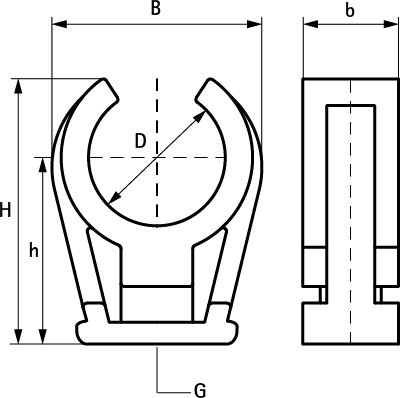 0853008 BIS Клипсы белые с латунной втулкой М6 для труб всех видов walraven  - Вид №1