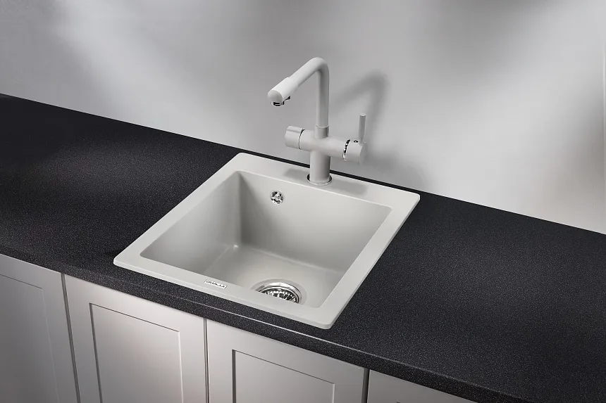 4201, СЛАНЕЦ, кухонная мойка, кварц GRANULA 4201-ST06