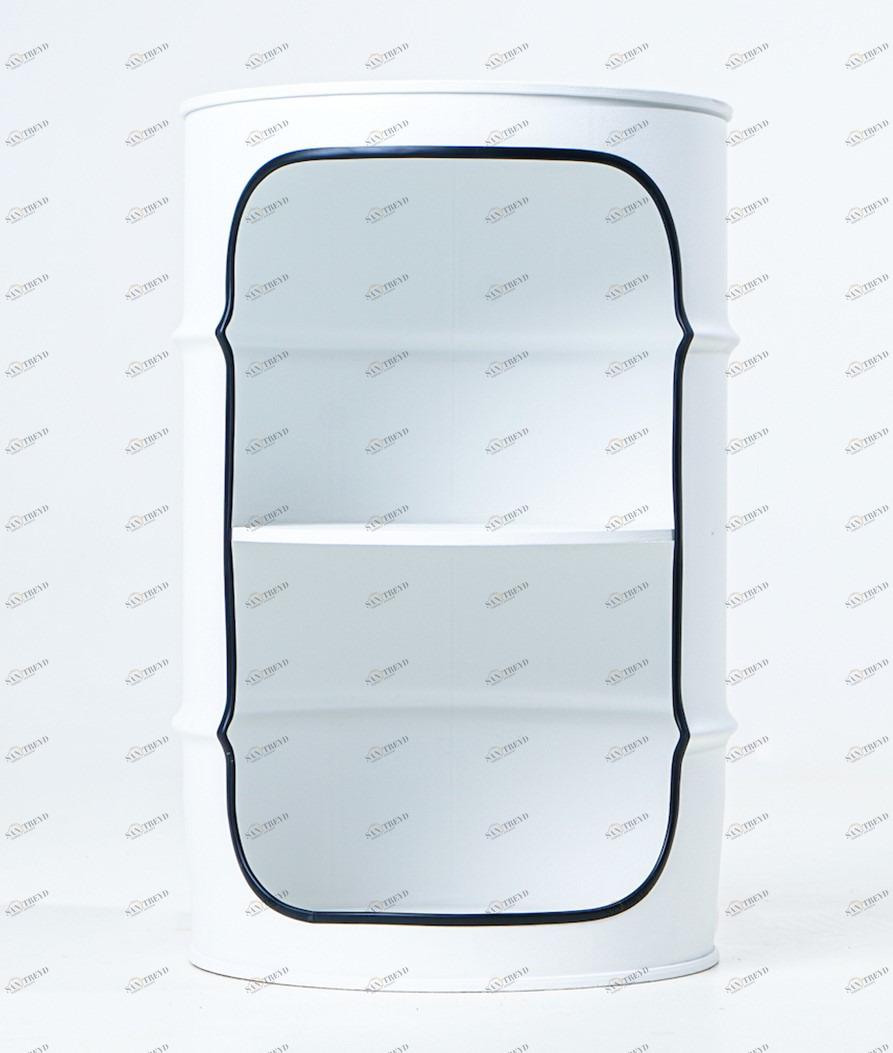 Бочка-шкаф декоративная металлическая белая Xe White STARBARREL  00-3895257 Белый 