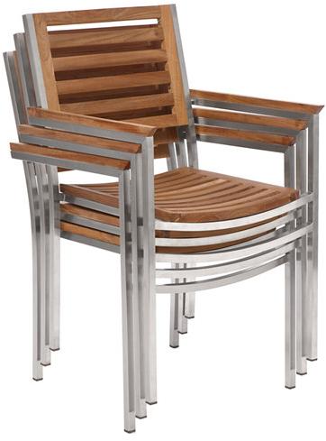 Il Giardino di Legno Штабелируемый садовый стул с подлокотниками Berbeda 5304 - Вид №1