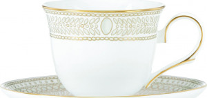 10665601 Lenox Набор из 2 чашек чайных с блюдцами Lenox "Золотой жемчуг,Маркеса" 180мл Фарфор костяной