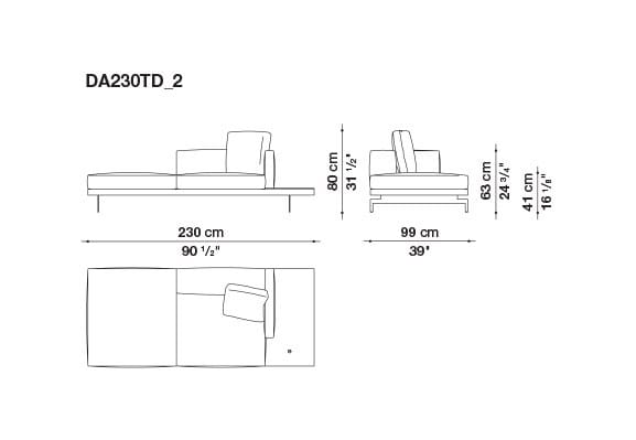 3-местный тканевый диван с полуостровом B&B Italia док ARCH-00061121 - Вид №77