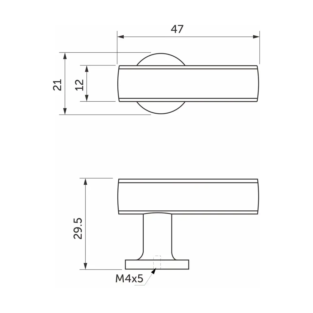 Мебельная ручка-кнопка Sigma цвет графит AKS STLM-2139807 - Вид №5