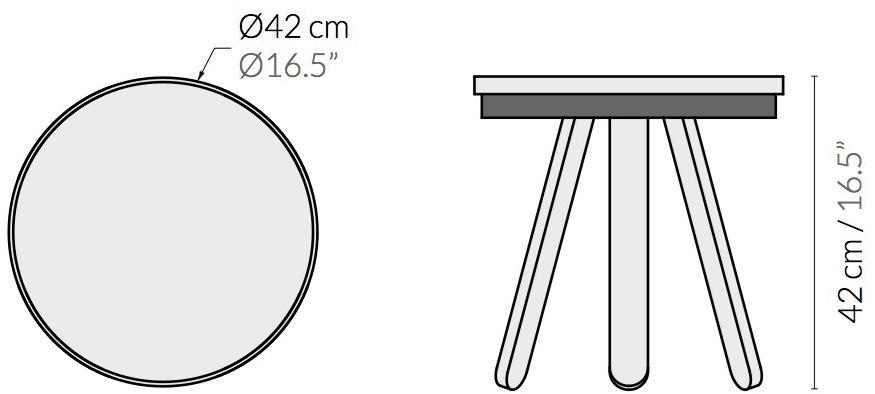 Woodendot Круглый журнальный столик из орехового дерева с подносом sun-id-1386148 - Вид №9
