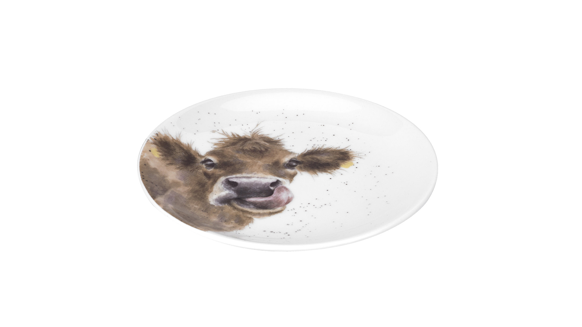 10637563 Royal Worcester Тарелка десертная Royal Worcester "Забавная фауна","Корова" 16,5см Фарфор костяной  - Вид №1