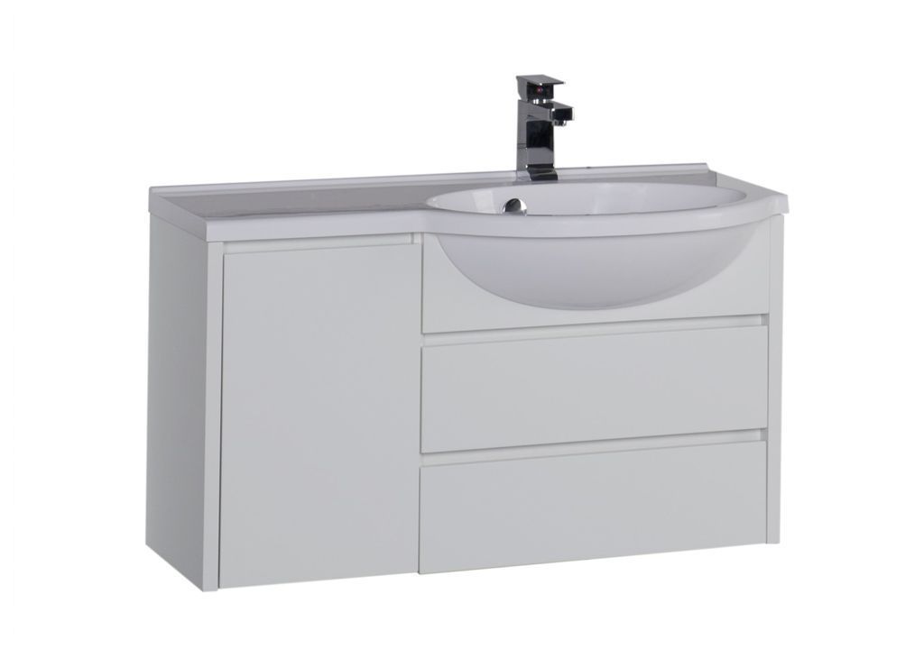 Тумба с раковиной Aquanet Лайн 90 R белый 0016493700164745 - Вид №1