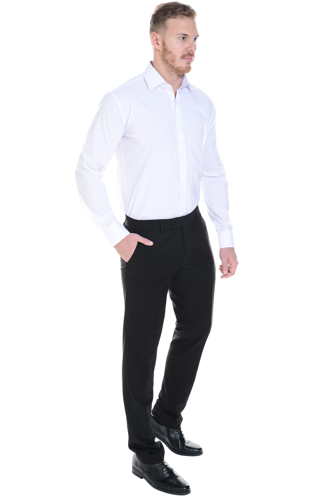 62465 Рубашка мужская  white El-Risto  Корпоративная одежда  размер 41/176-182  - Вид №12