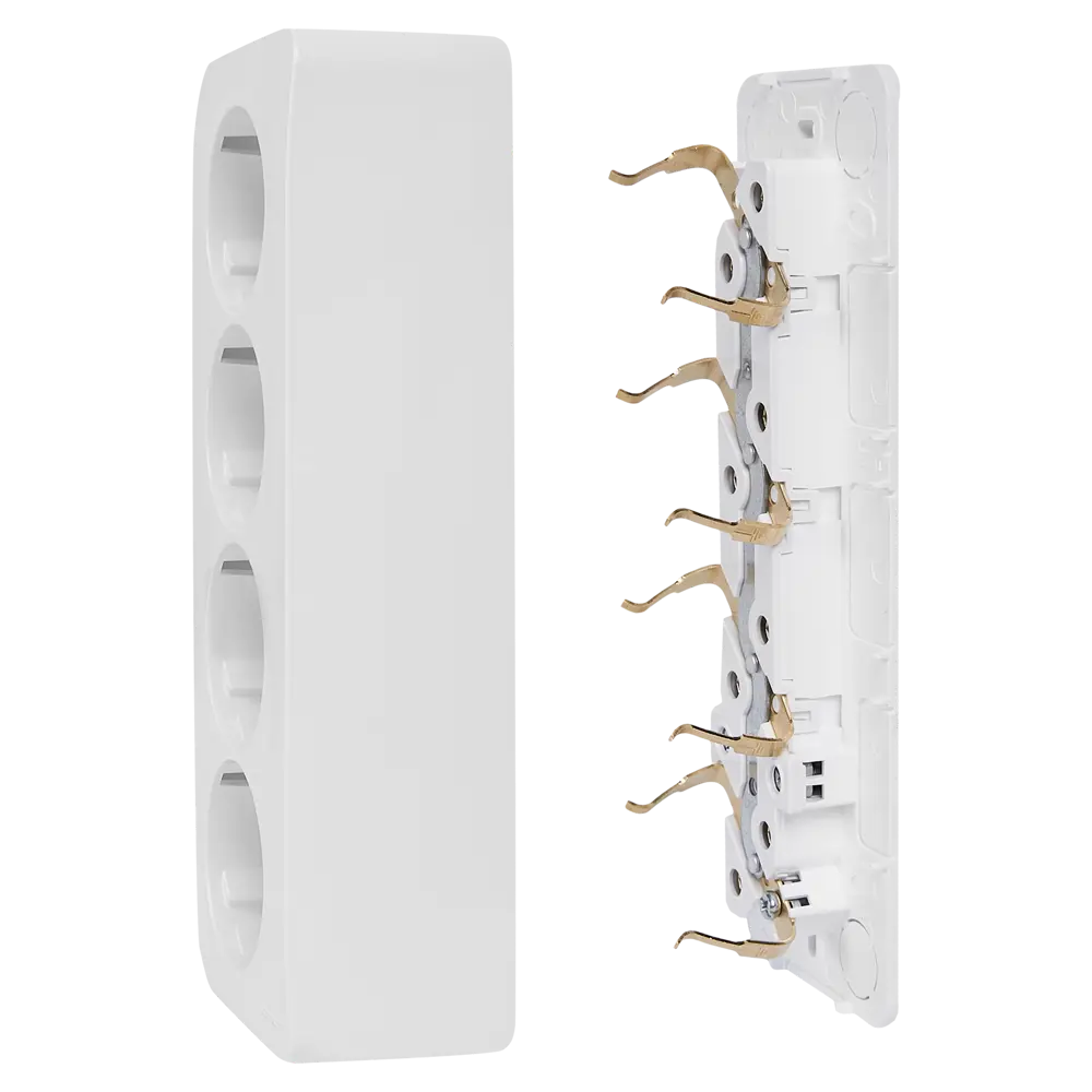 Розетка четверная накладная Schneider Electric Blanca без заземления со шторками цвет белый 86720955 STLM-2057894 - Вид №4