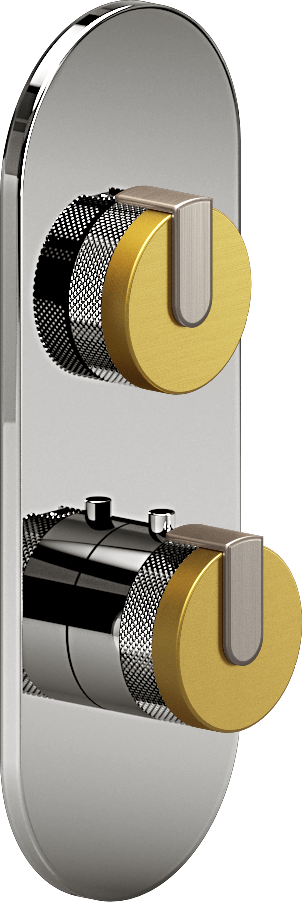 E-8026-R1BAUE0-L1BNi-PC-T Планка M-Series с 2 ручками - Внешняя часть GRAFF MOD+