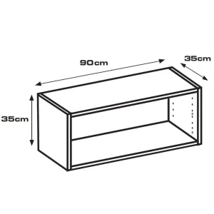 Каркас навесной 90x35x35 см, ЛДСП, цвет белый 13252020 STLM-2103264