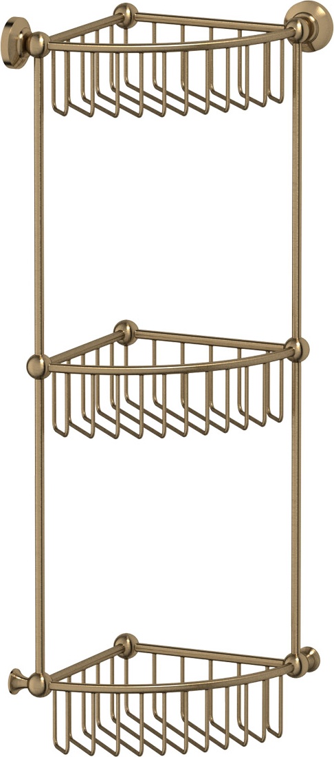 STI 509 Полочка-решетка угловая 3-х ярусная 23 cm 3SC STILMAR ANTIQUE BRONZE Treesseci 3SC