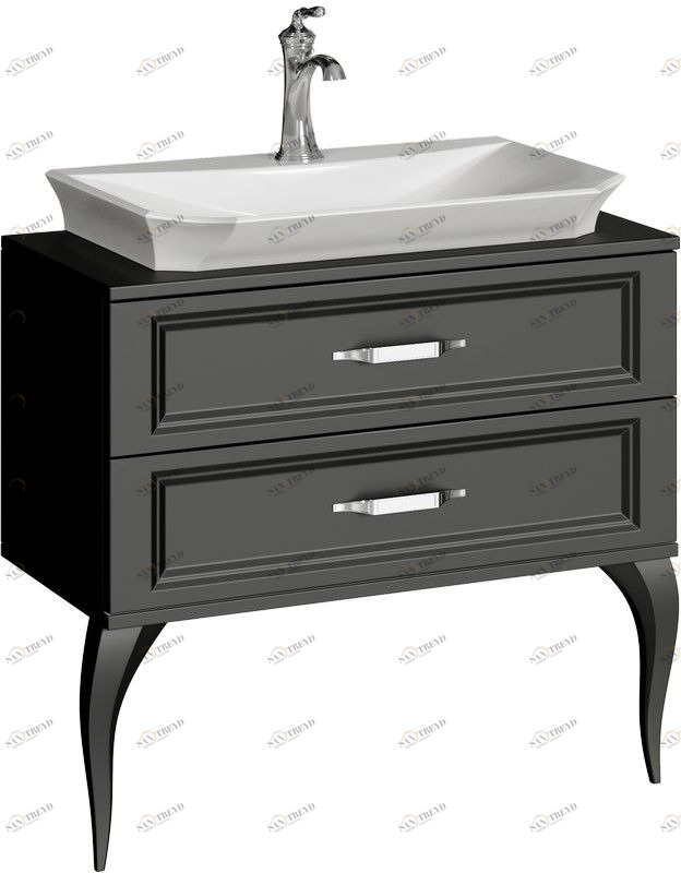 LaDonna тумба под умывальник, цвет черный LAD0108BLK AQWELLA PU048010700110003