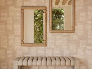 Прямоугольное деревянное настенное зеркало