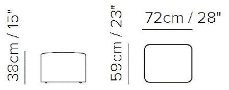 Natuzzi Пуф из мягкой кожи Butterfly sun-id-1430191 - Вид №1