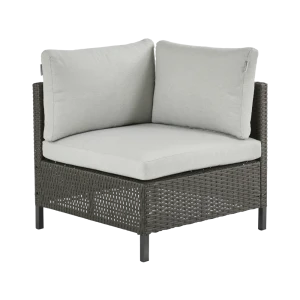 Секция угловая Naterial Noa Fix 68x62x68 см, искусственный ротанг, серый/черный