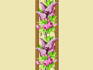 Шелковая ткань для обивки стен в стиле Людовика XVI с цветочным узором