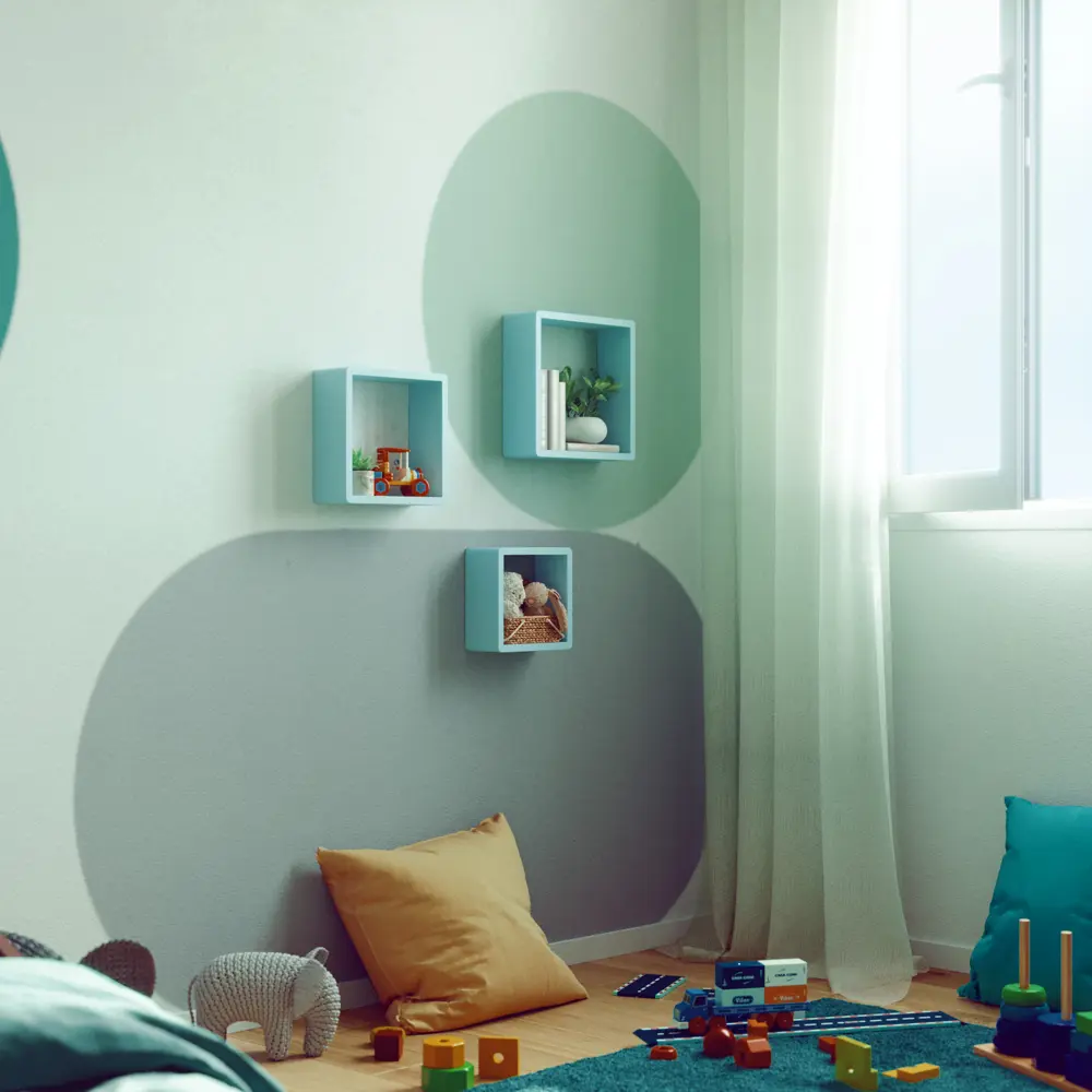 Spaceo: Набор из 3 полок эвкалиптовых для интерьера 82877488 STLM-1080956 - Вид №8