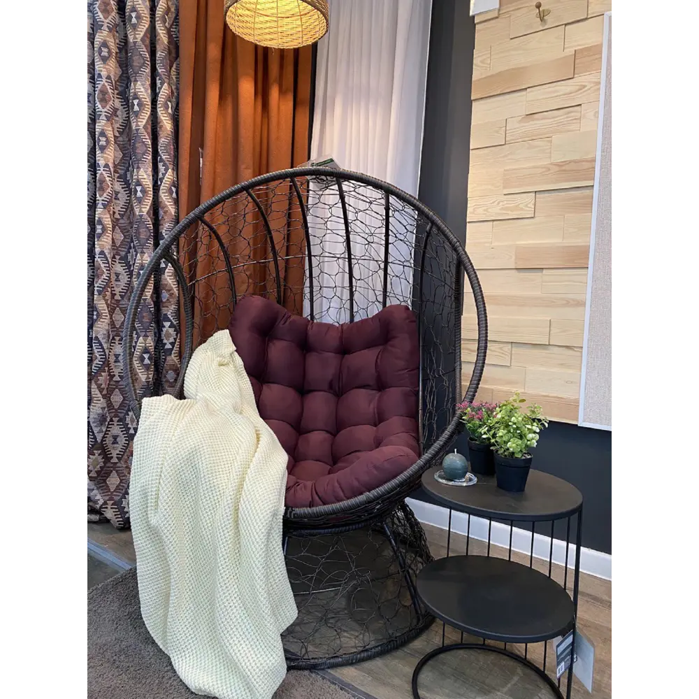 Кресло-шар Greengard из искусственного ротанга с подушкой Садовая мебель STLM-2095044 - Вид №3