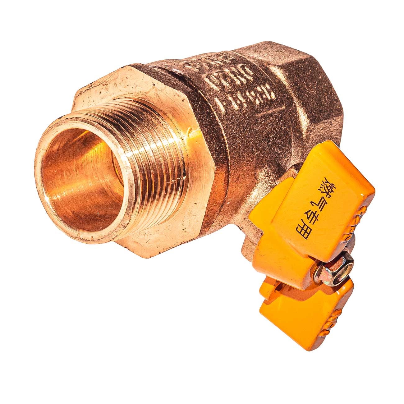 21009 Кран шаровой под газ в/н 3/4" бабочка, медь LAB.Space  - Вид №2