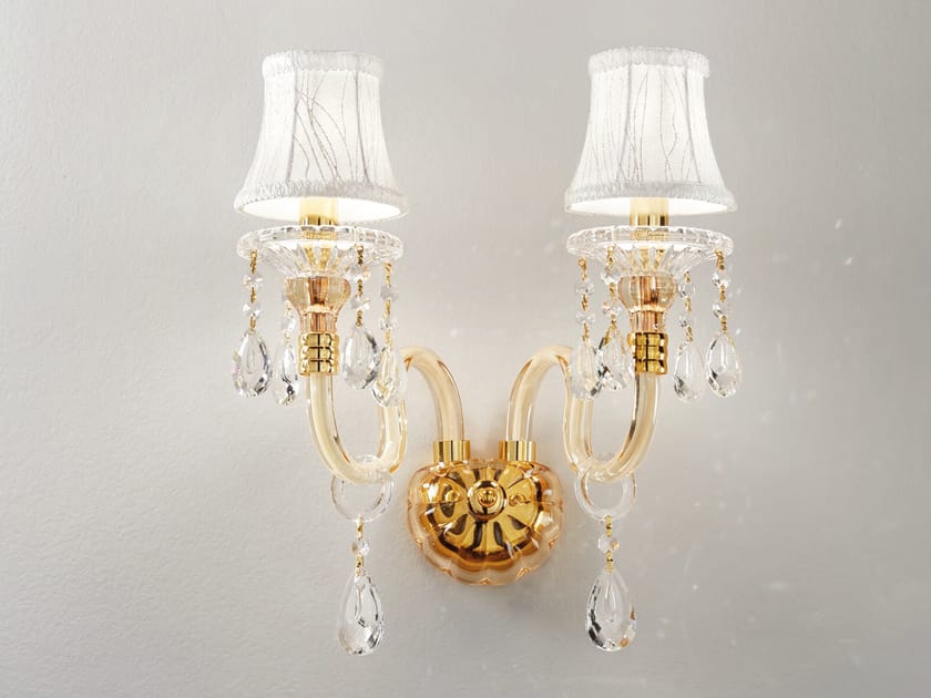 Стеклянный настенный светильник с кристаллами Fan Europe Lighting дизайн окружающего света ARCH-00035610