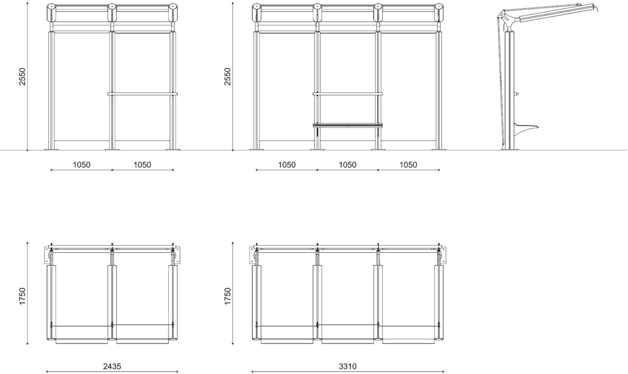 City Design Навес из алюминия и стекла для автобусной остановки sun-id-1395476 - Вид №6