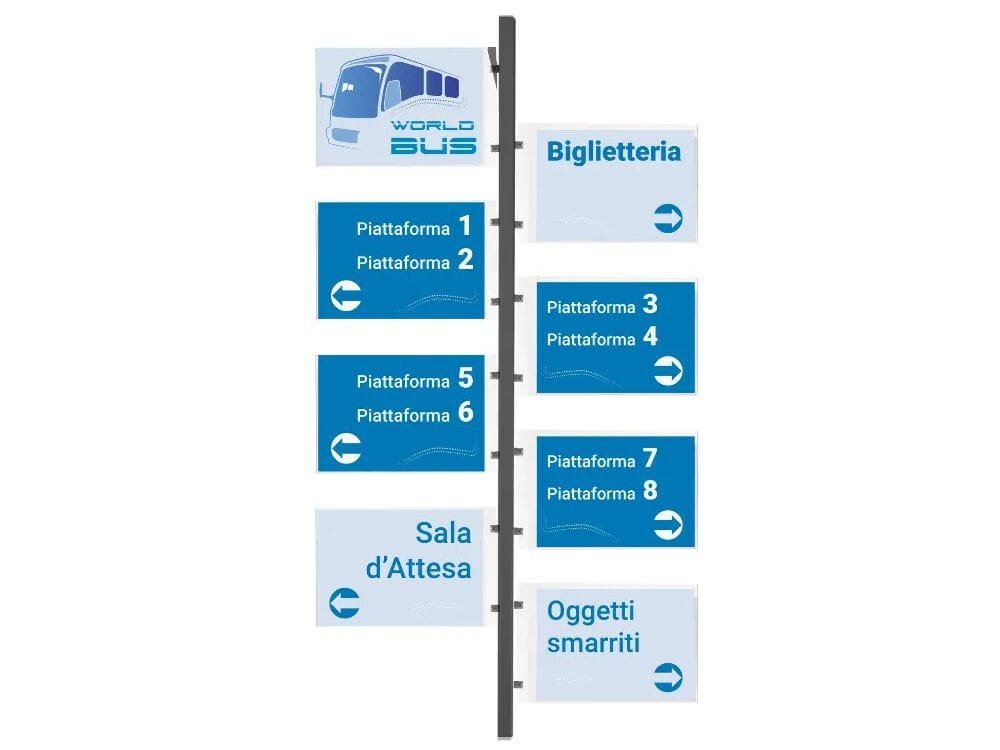 Настраиваемый крытый стальной знак знак STUDIO T Teknoline ARCH-00144508 - Вид №1