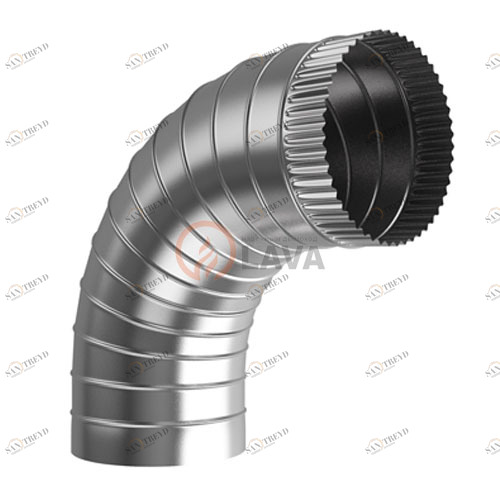 Отвод LAVA 150, угол 90*, нерж. 439 (0,5) 3225