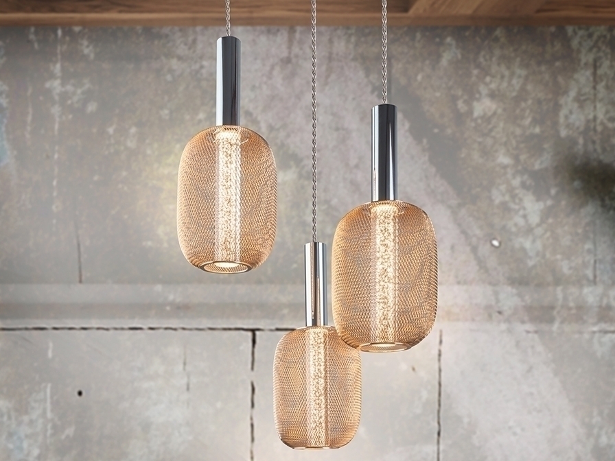 099154 Подвесной светильник 3L хром/золото Schuller Micron 