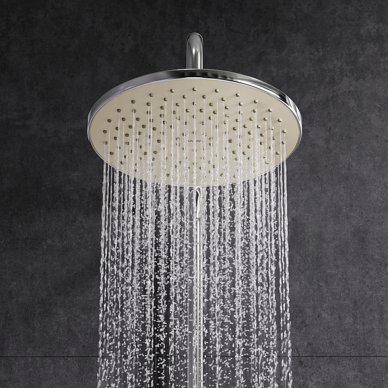 F40890A14 набор 2в1: см-ль д/ванны/душа верхний душ d 220 мм ручн.душ 110 мм 1 ф-ция душевая AM.PM Gem - Вид №3