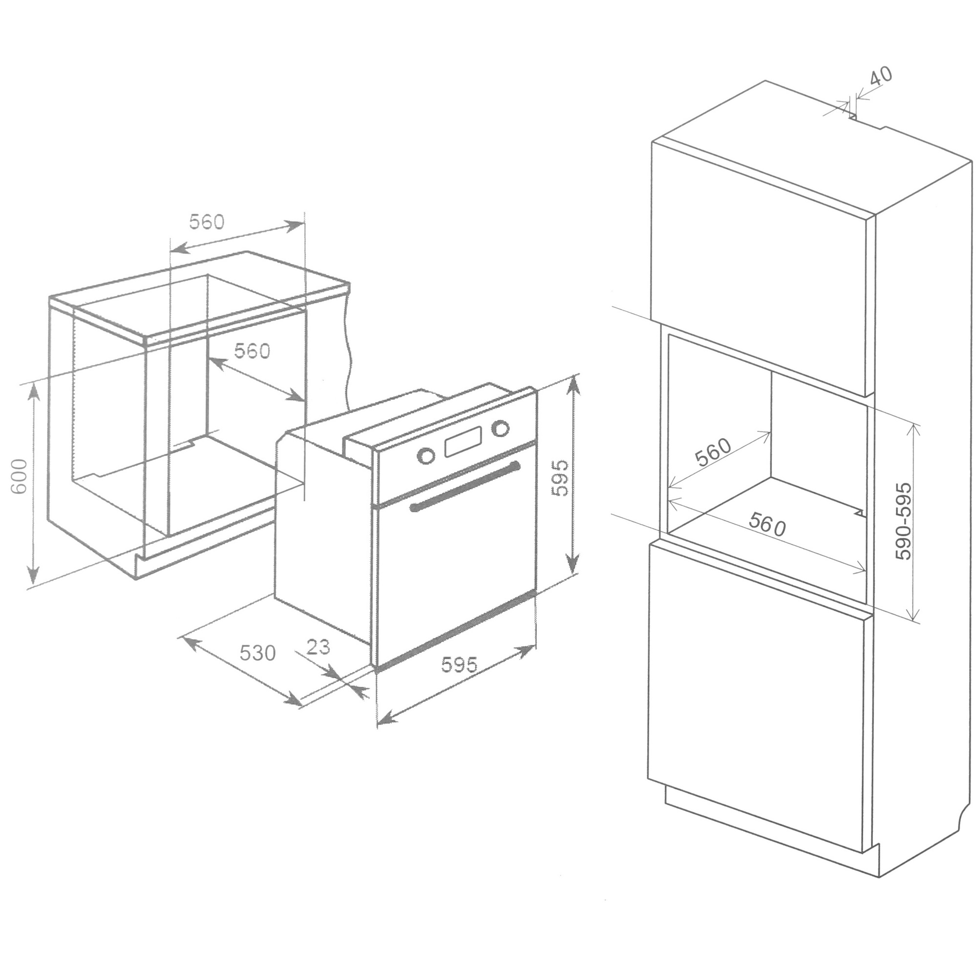 5349761 Электрический духовой шкаф LEX EDM 071 BL черный STDN-0142459 - Вид №9