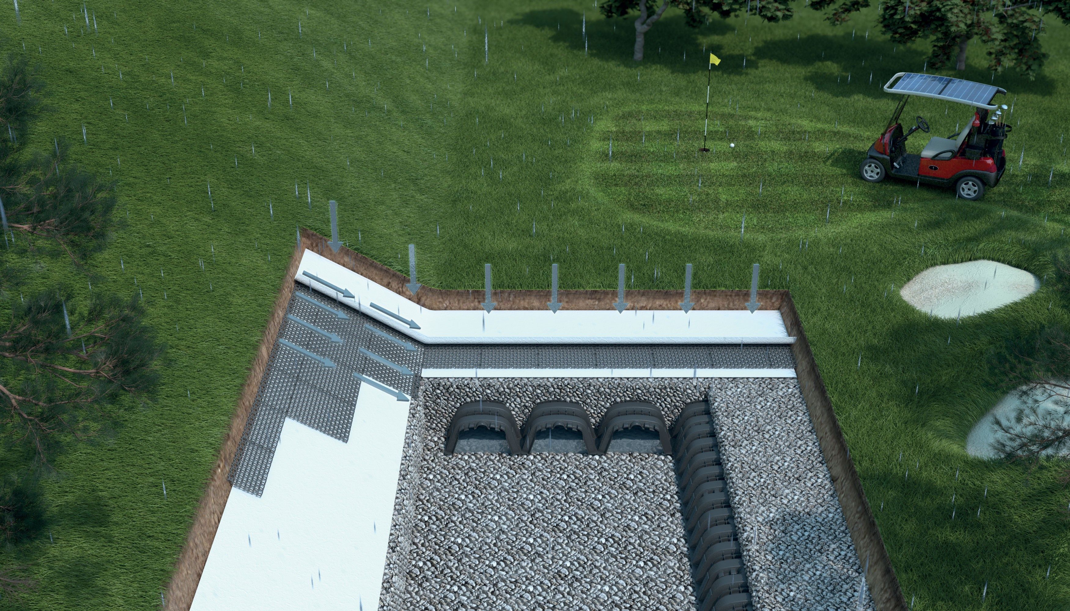 Дренажная система и защита от Земли / Геоцелла Geoplast GEOCELL ARCH-00136053 - Вид №3