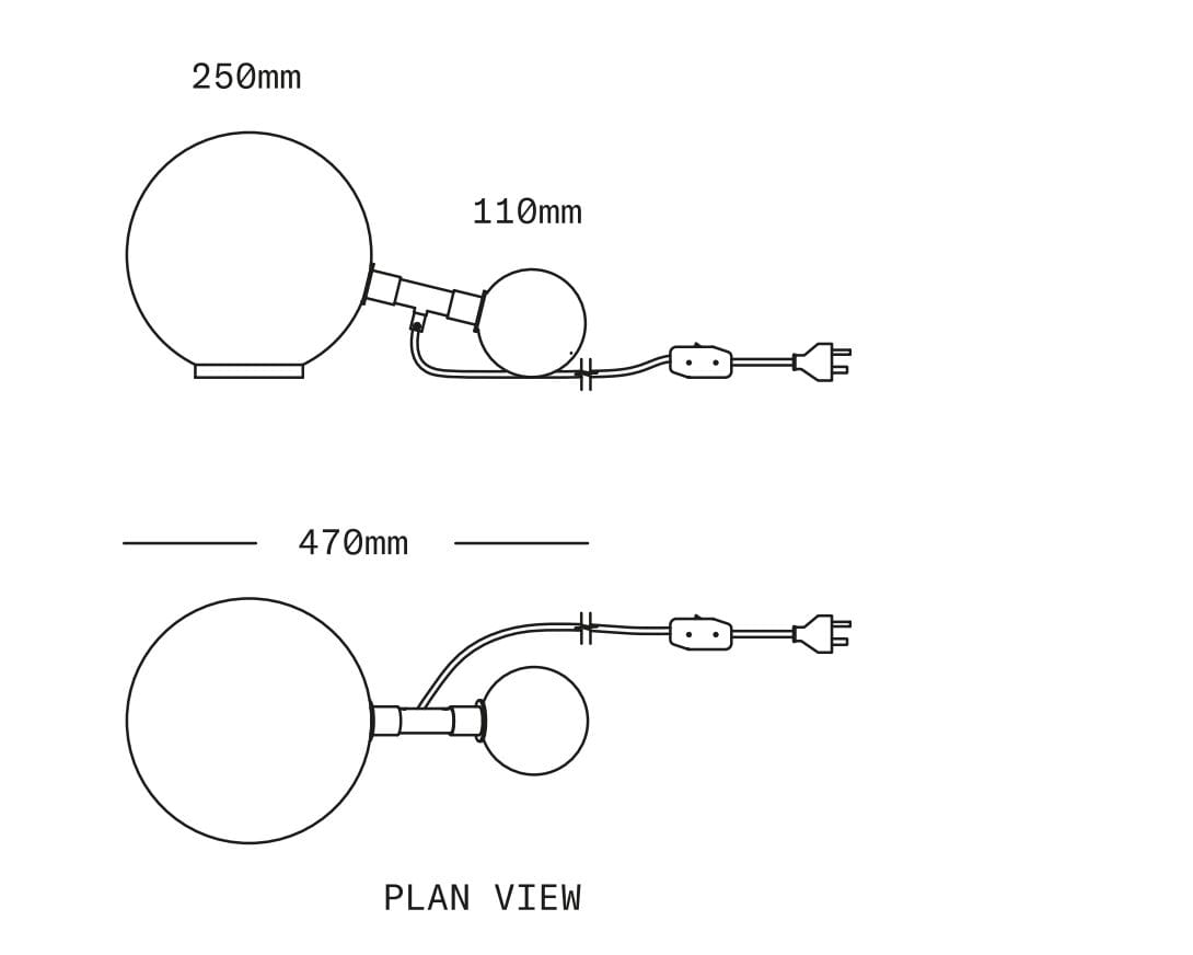 Светодиодная настольная лампа из дутого стекла SkLO TWICE ARCH-00050529 - Вид №2