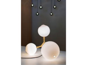 Светодиодная настольная лампа из дутого стекла