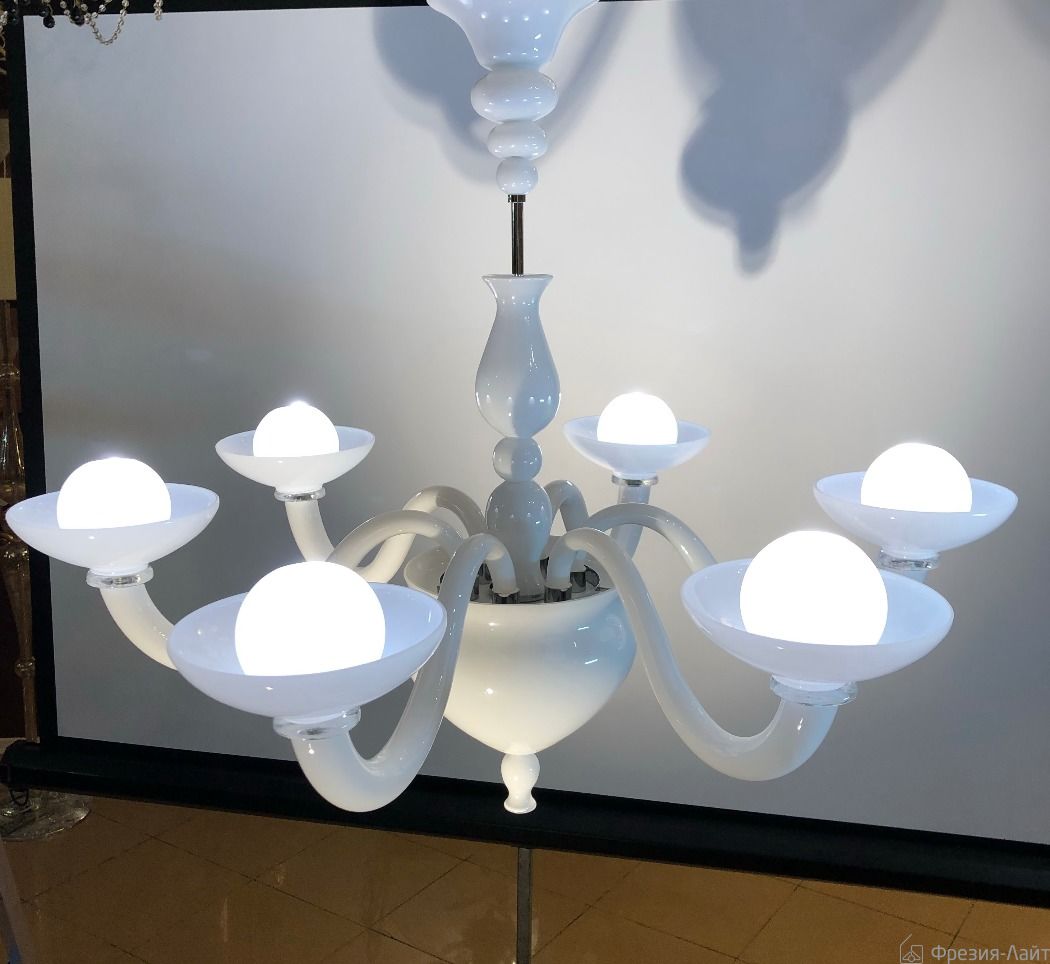 Sylcom 1550/6 K BLS люстра белая 117162