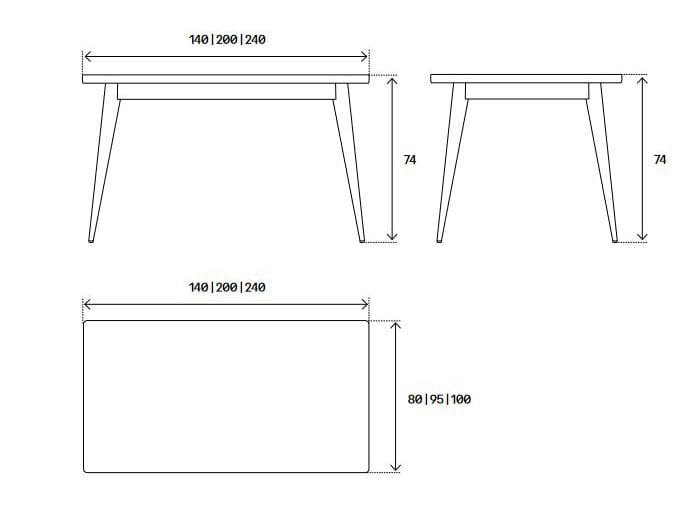Прямоугольный обеденный стол из стали и дерева Tolix T55 / 56 ARCH-00131644 - Вид №5