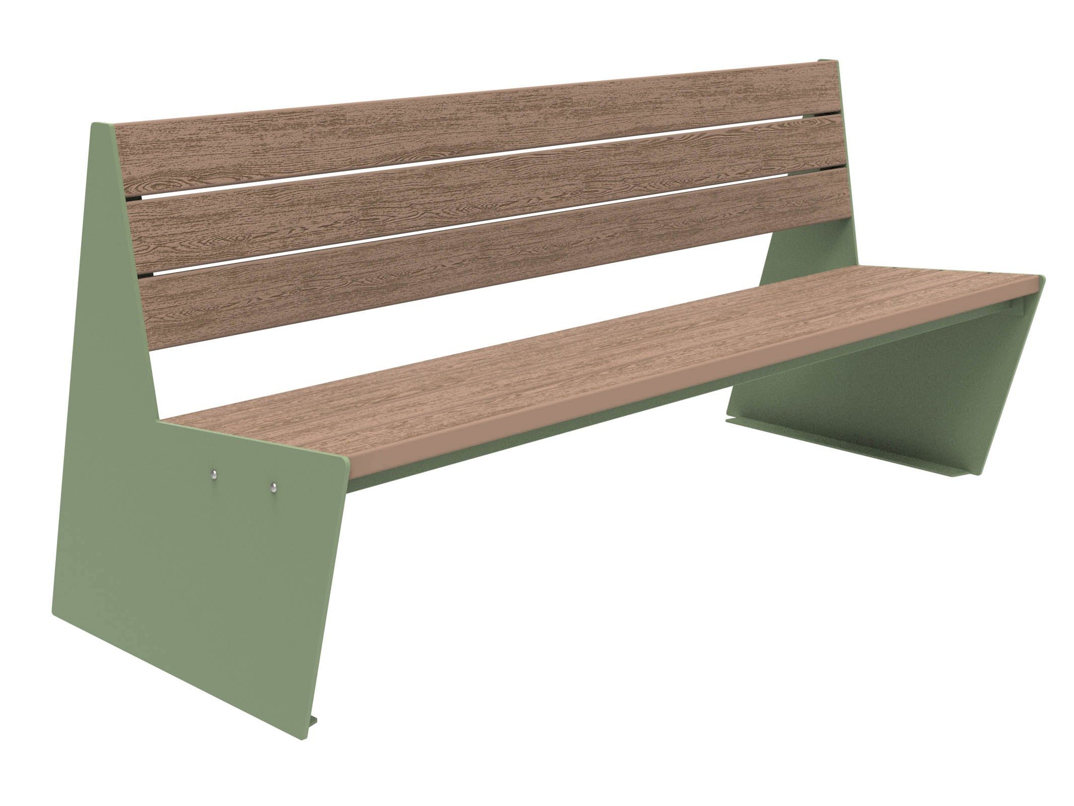 Скамья WPC со спинкой Lazzari Sharp ARCH-00095832 - Вид №8