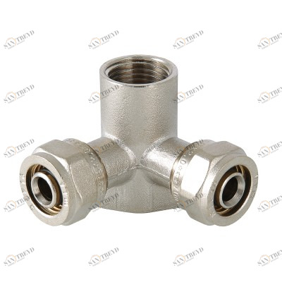 VTm.334.N.160416 Водорозетка обжимная проходная Valtec 16 мм х 1/2" 