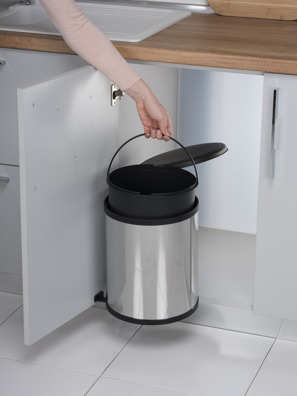 Ведро для мусора на дверцу шкафа Delta 350/11 Black NAVAKO 10002 - Вид №4