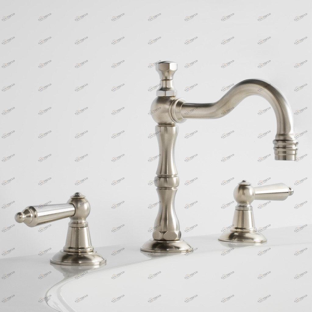 C15-1301 C15-1301 Смеситель для раковины на 3 отверстия ВОЛГА С РУЧКАМИ I Cristal & Bronze VOLGA À MANETTES I 