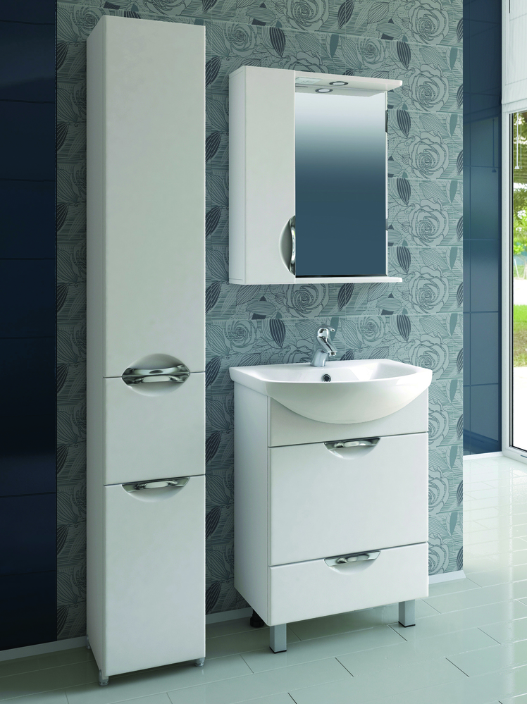 Зеркало Callao 600 левое, со спотом600⨉150⨉700 мм белый VIGO sun-id-664581 - Вид №2