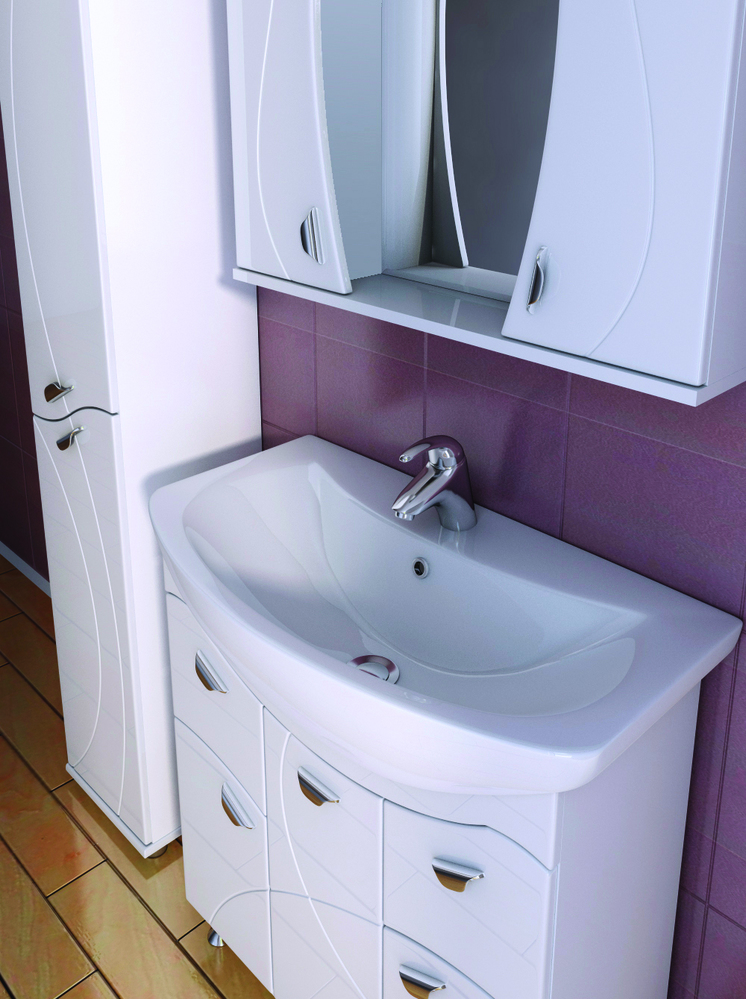 Зеркало Faina 800 со спотом800⨉160⨉700 мм белый VIGO sun-id-665195 - Вид №3