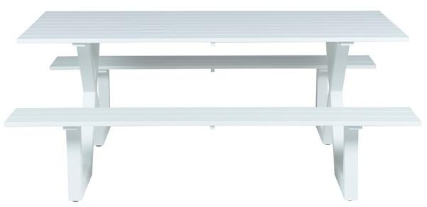 MOBIKA GARDEN Прямоугольный алюминиевый стол для пикника со встроенными скамейками sun-id-1465582 - Вид №2