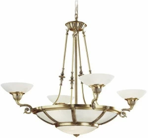 Possoni Illuminazione Сатиновая люстра с опаловым стеклом Raffaello 1999/6+4