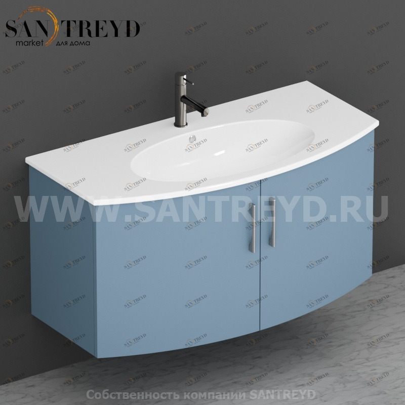 MDMA10Y153 Тумба с двумя створками 98 см синяя Globo 4ALL Италия Ceramica Globo