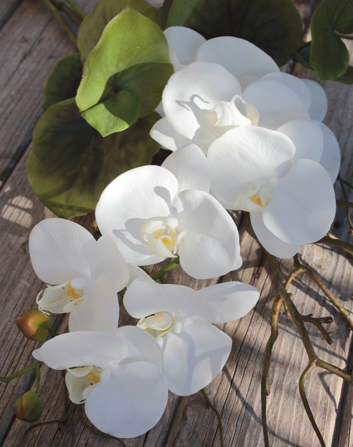 2800 777 a3 Искусственная орхидея Phalaenopsis, 98 см, real touch soft, белая H-andreas 