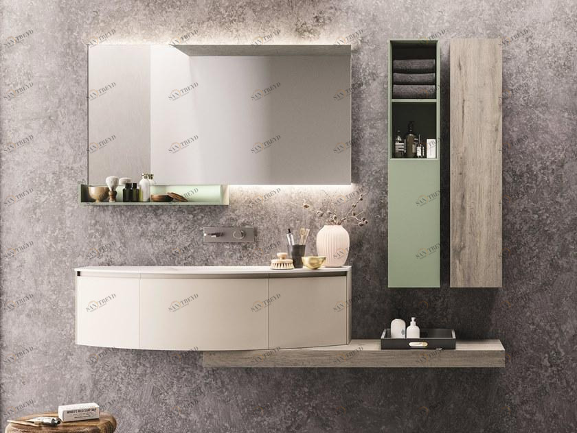 NOVELLO Тумба под умывальник, лакированная, одинарная, подвесная из hpl Calix xl sun-id-1411604
