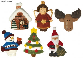 3600000 Форма для отливки пластиковая, 6 рисунков размером 5,5-7,5 см, Рождественская магия Rayher 