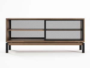 Шкаф из тикового дерева с раздвижными дверями