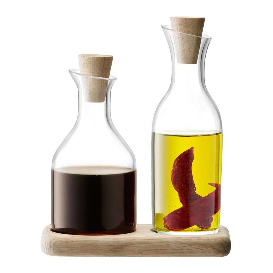 Графин для масла и уксуса на подставке serve, 2 штуки LSA INTERNATIONAL SERVE 00-3863079 Прозрачный  - Вид №1